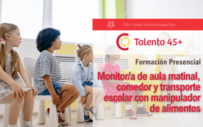 Monitor/a de aula matinal, comedor y transporte escolar con manipulador de alimentos (PLAZO CERRADO)